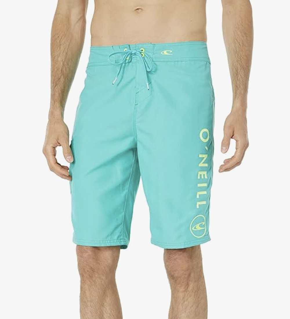 O'Neill Men's Size 40 Santa Cruz Aqua Solid 2.0 Full Length Boardshorts B16-3